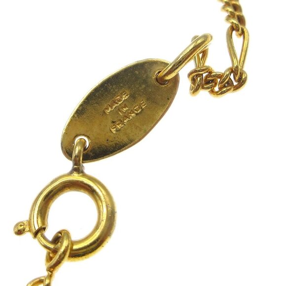 Chanel Medallion Chain Pendant Necklace Gold 1983 97882